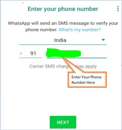 enter your phone number