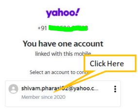 select your account