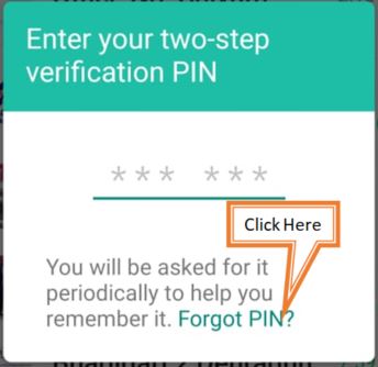 tap on forget pin