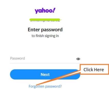 click on forgotten password