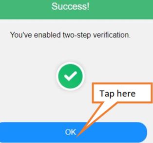 two step verification is activated