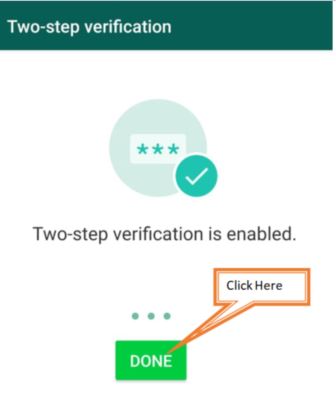 two step verification is done