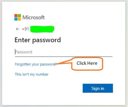 click on forgot password