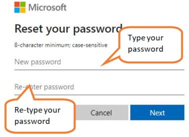 create new password