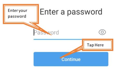 enter your password