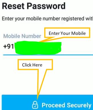 enter your registered mobile number