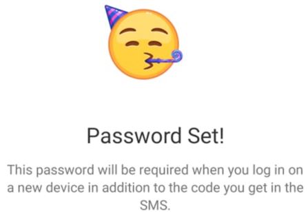 password is set