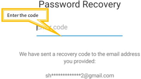 recover you password