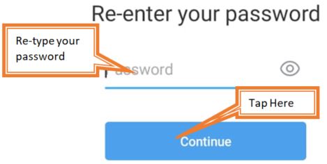 re-ener your password