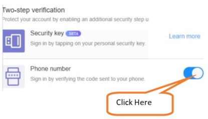turn-off two step verification